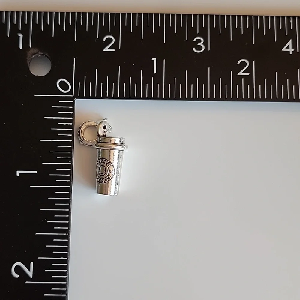 Coffee Cup  Charm for European Style Bracelets Fits Pandora Systems - Picture 6 of 6